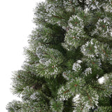 Christopher Knight Home® - Noble House - - 9' Brilste Mixed Hinged Tree With Snow And Glitter And 114 Frosted Pine Cones And Dia:61