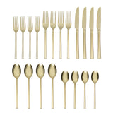 Lenox Oneida Allay Champagne 20 Piece Everyday Flatware Set, Service for 4 Metallic, STAINLESS METAL B1018020AL21