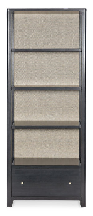 Hooker Furniture Kenzo Eucalyptus Veneer Bookcase with Raffia Accents and Locking File Drawer 6104-10443-99