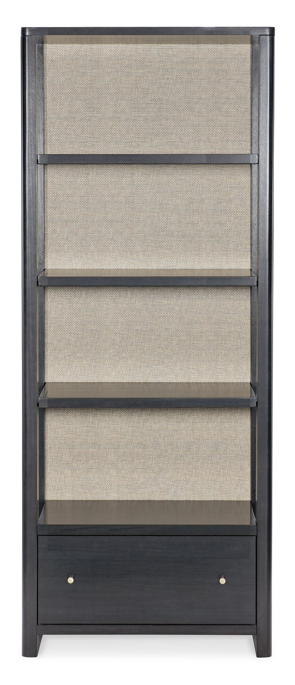 Hooker Furniture Kenzo Eucalyptus Veneer Bookcase with Raffia Accents and Locking File Drawer 6104-10443-99