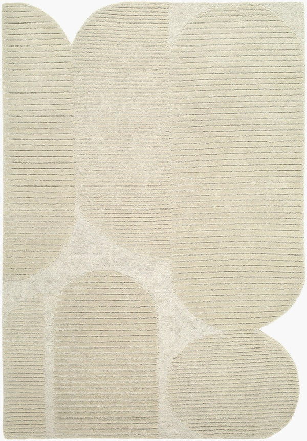 Livabliss Tate Hand Tufted Wool Area Rug Minimalist Modern Design for Living Room Bedroom Ecru, Sandston 8' x 10' TTA2303-810