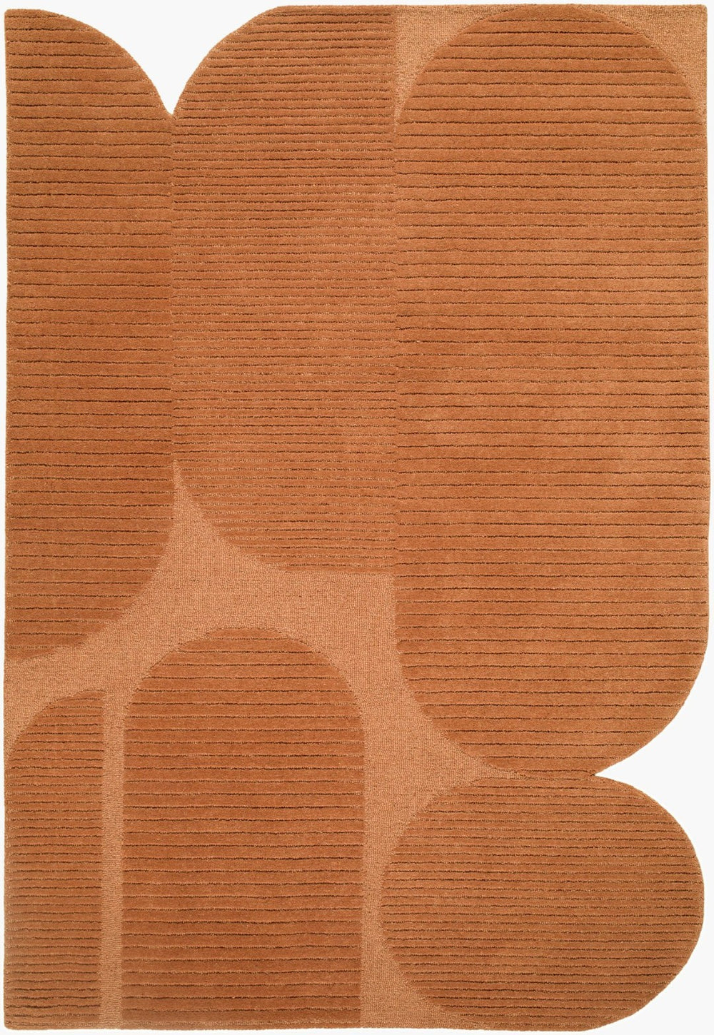 Livabliss Tate Hand Tufted Wool Area Rug Minimalist Modern Design for Living or Bedroom Terracotta, Ci 8' x 10' TTA2307-810
