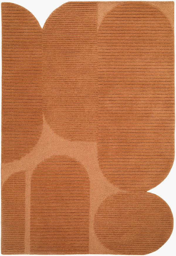 Livabliss Tate Hand Tufted Wool Area Rug Minimalist Modern Design for Living or Bedroom Terracotta, Ci 8' x 10' TTA2307-810
