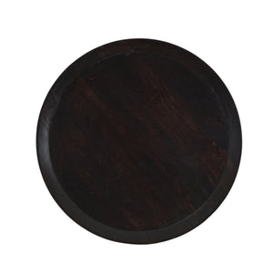 English Elm End Table Solid Mango Wood Sculptural Lipped Top Bohemian Living Room Accent 67332.00