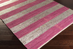 Surya Tuttifrutti 2' X 3' Handmade Cotton & Paper Rug – Modern Durable Design For Chic Home Decor Medium Purple Cotton,Paper Ttf3000-23