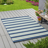 Christopher Knight Home® - Noble House - Tuvia Indoor Geometric 5 X 8 Area Rug, Blue and Ivory