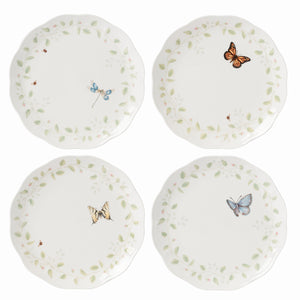 Lenox Butterfly Meadow Vines 4-Piece Dinner Plate Set Multi, WHITE PORCELAIN 894542