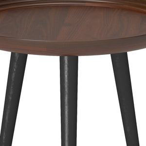 English Elm Clairmont Round Side Table In Cognac - Modern Industrial & Mid-Century Design For Any Room B136P158527