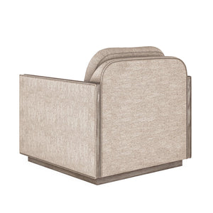 A.R.T. Furniture Bastion Lounge Chair In Mink Finish - Contemporary Design With Silvery Chenille Blend Fabric Comfort  Parrwood Frame In The Mink Finish 763503-5354