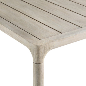 Bernhardt Bernhardt Siesta Key Carbonized Teak 88" Outdoor Dining Table Sea Oat Finish Slatted Classic Elegance X06222