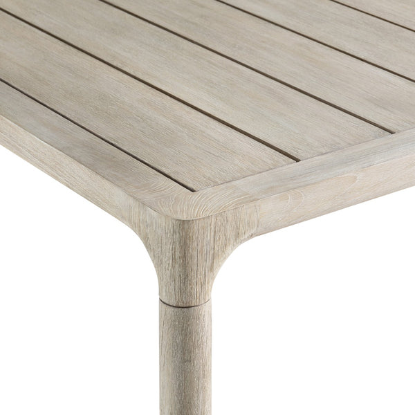 Bernhardt Bernhardt Siesta Key Carbonized Teak 88" Outdoor Dining Table Sea Oat Finish Slatted Classic Elegance X06222