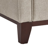 Homelegance By Top-Line Kramer Fabric Chair with Down Feather Cushions Espresso Polyester