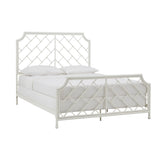 Homelegance By Top-Line Branwen Geometric Mosaic White Metal Queen Bed White Metal