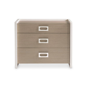 Bernhardt Bernhardt Modulum Nightstand With Soft-Close Drawers, Usb Charger, Two-Tone Sahara & Adobe Finish 315230