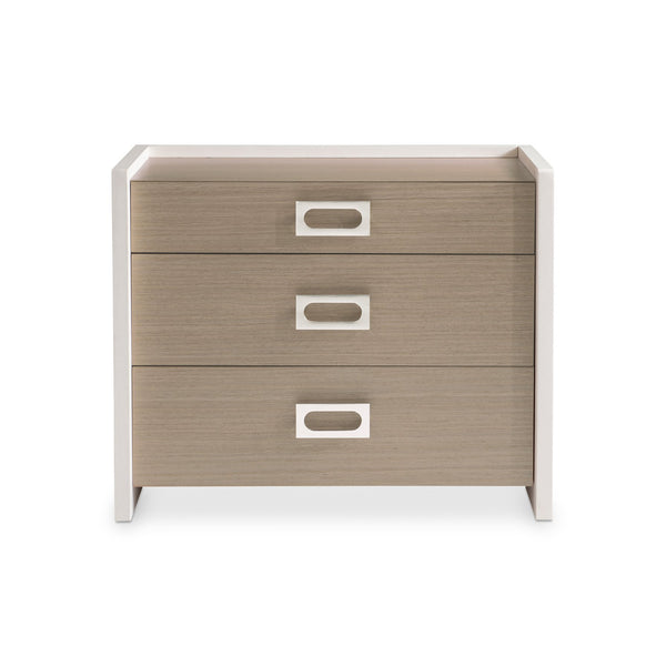 Bernhardt Bernhardt Modulum Nightstand With Soft-Close Drawers, Usb Charger, Two-Tone Sahara & Adobe Finish 315230