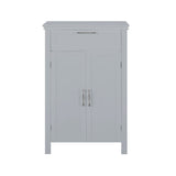 Christopher Knight Home® - Noble House - Edgell Modern Bathroom 2 Door Floor Storage Cabinet with Drawer