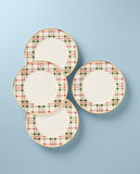 Lenox Holiday Plaid Dinner Plates, Set of 4 Red & Green, IVORY PORCELAIN 894966