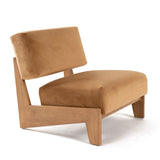 VIG Furniture Modrest Tucker - Mid-Century Modern Camel Velvet + Chestnut Accent Chair VGRH-RHS-AZHT05-TAN