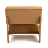 VIG Furniture Modrest Tucker - Mid-Century Modern Camel Velvet + Chestnut Accent Chair VGRH-RHS-AZHT05-TAN