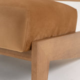 VIG Furniture Modrest Tucker - Mid-Century Modern Camel Velvet + Chestnut Accent Chair VGRH-RHS-AZHT05-TAN