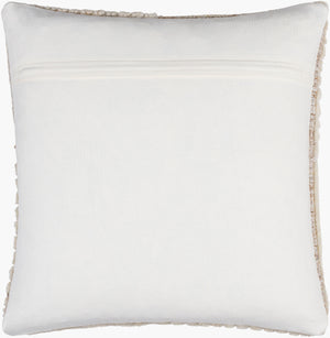 Surya Tunisia Modern Accent Pillow - 18"X18" Cotton-wool Blend, Elegant Home Decor, Easy Care Design Ivory Wool,Cotton,Cotton Tui001-1818d