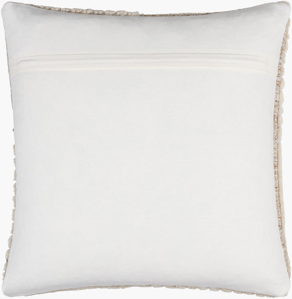 Surya Tunisia Modern Accent Pillow - 18"X18" Cotton-wool Blend, Elegant Home Decor, Easy Care Design Ivory Wool,Cotton,Cotton Tui001-1818d