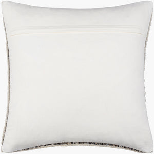 Surya Tunisia Modern Accent Pillow - 18"X18" Cotton-wool Blend, Elegant Home Decor, Easy Care Design Ivory Wool,Cotton,Cotton Tui002-2222d