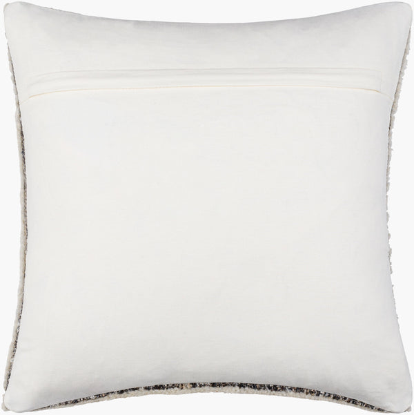Surya Tunisia Modern Accent Pillow - 18"X18" Cotton-wool Blend, Elegant Home Decor, Easy Care Design Ivory Wool,Cotton,Cotton Tui002-2222d