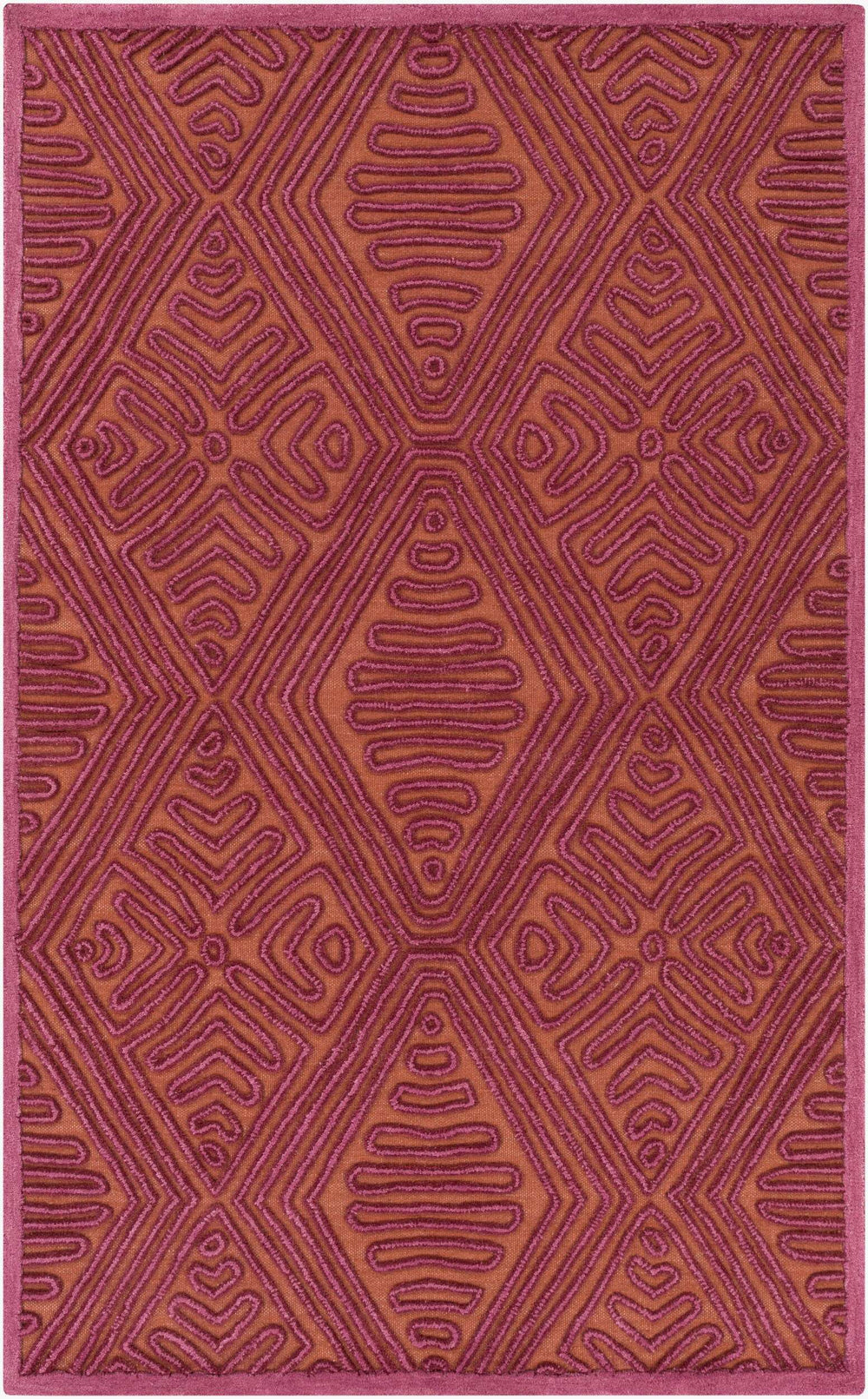 Surya Tulemola 2' X 3' Handmade Wool Rug - Modern Low Pile Design For Stylish Home Decor, Durable & Charming Burnt Orange Wool Tul4001-576
