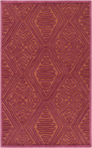 Surya Tulemola 2' X 3' Handmade Wool Rug - Modern Low Pile Design For Stylish Home Decor, Durable & Charming Burnt Orange Wool Tul4001-576