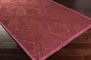 Surya Tulemola 2' X 3' Handmade Wool Rug - Modern Low Pile Design For Stylish Home Decor, Durable & Charming Burnt Orange Wool Tul4001-576