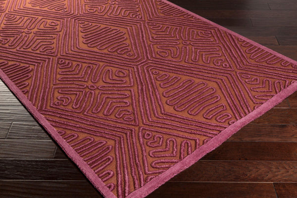 Surya Tulemola 2' X 3' Handmade Wool Rug - Modern Low Pile Design For Stylish Home Decor, Durable & Charming Burnt Orange Wool Tul4001-576