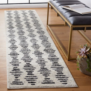 Safavieh Tulum 644 Power Loomed Bohemian Rug Ivory / Black TUL644A-221