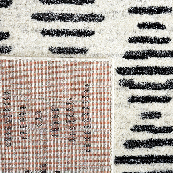 Safavieh Tulum 644 Power Loomed Bohemian Rug Ivory / Black TUL644A-221