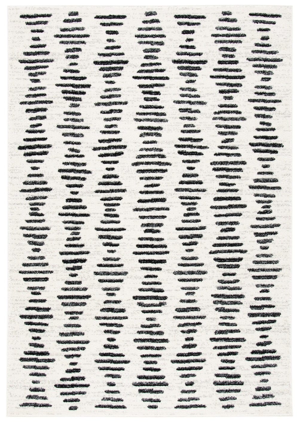 Safavieh Tulum 644 Power Loomed Bohemian Rug Ivory / Black TUL644A-221