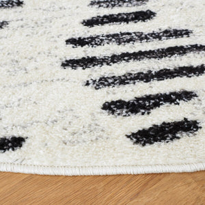 Safavieh Tulum 644 Power Loomed Bohemian Rug Ivory / Black TUL644A-221