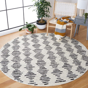 Safavieh Tulum 644 Power Loomed  Rug Ivory / Black TUL644A-8SQ