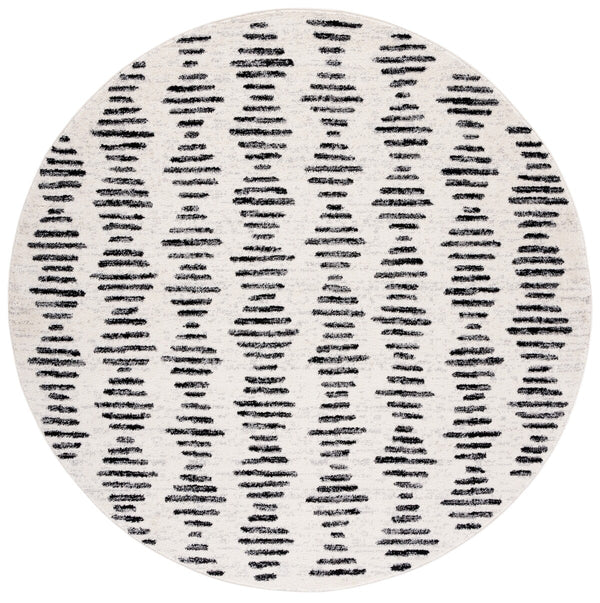 Safavieh Tulum 644 Power Loomed  Rug Ivory / Black TUL644A-8SQ