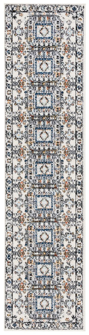 Safavieh Tulum 660 Power Loomed  Rug Ivory Grey / Blue Rust TUL660A-7R