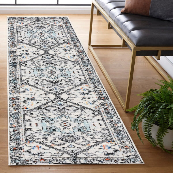 Safavieh Tulum 661 Power Loomed  Rug Ivory Grey / Blue Rust TUL661A-9
