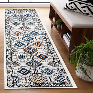 Safavieh Tulum 662 Power Loomed  Rug Ivory Grey / Blue Rust TUL662A-8