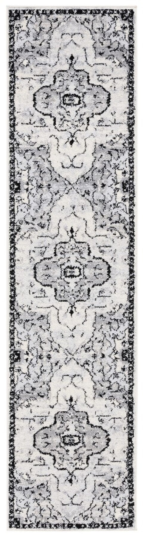 Safavieh Tulum 664 Power Loomed  Rug Ivory Grey / Charcoal TUL664A-8