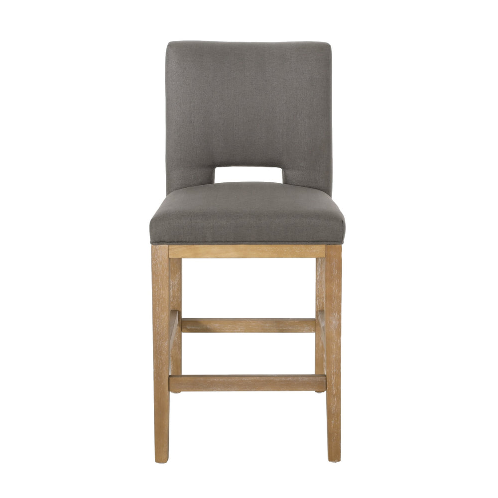 English Elm Christopher Knight Home® - COUNTER Grey Fabric Counter Stool with Padded Back, Sustainable Wooden Frame, Compact Comfort Seat 72489.00DPGRY
