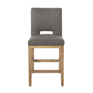 English Elm Christopher Knight Home® - COUNTER Grey Fabric Counter Stool with Padded Back, Sustainable Wooden Frame, Compact Comfort Seat 72489.00DPGRY