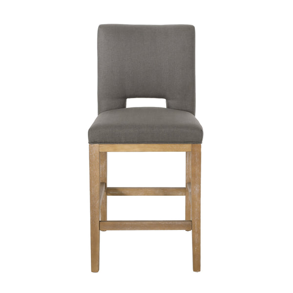 English Elm Christopher Knight Home® - COUNTER Grey Fabric Counter Stool with Padded Back, Sustainable Wooden Frame, Compact Comfort Seat 72489.00DPGRY