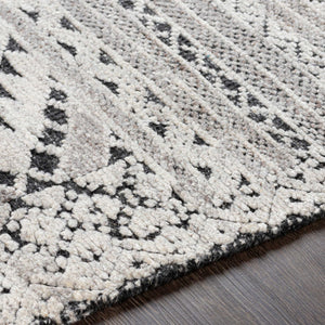 Surya Tunus Exquisite 2' X 3' Handmade Wool Rug – Luxurious Design, Comfort, And Durability For Your Home! Black Nz Wool,Viscose Tun2304-23