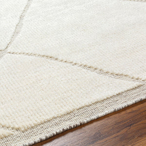 Surya Tunus Exquisite 2' X 3' Handmade Wool Rug – Luxurious Design, Comfort, And Durability For Your Home! Cream Wool Tun2313-46