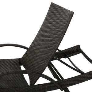 English Elm Christopher Knight Home® - Salem Pe Wicker Chaise Lounge With Adjustable Back, Weather-Resistant Design For Ultimate Comfort 52005.00ARM