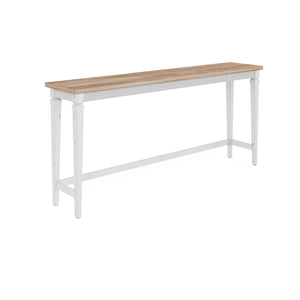 A.R.T. Furniture Palisade Two-tone Gathering Console Table – English Cottage Style, Vintage White & Hickory Finish White Poplar And Parawood Solids,Hickory Veneers 273317-2908