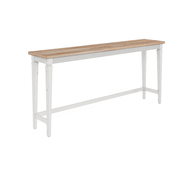 A.R.T. Furniture Palisade Two-tone Gathering Console Table – English Cottage Style, Vintage White & Hickory Finish White Poplar And Parawood Solids,Hickory Veneers 273317-2908